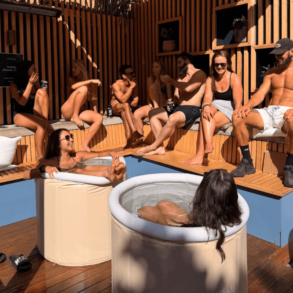 Core Ice Bath (Latte) + Pro Chiller by PeakMe, SKU PK-BDL-0008