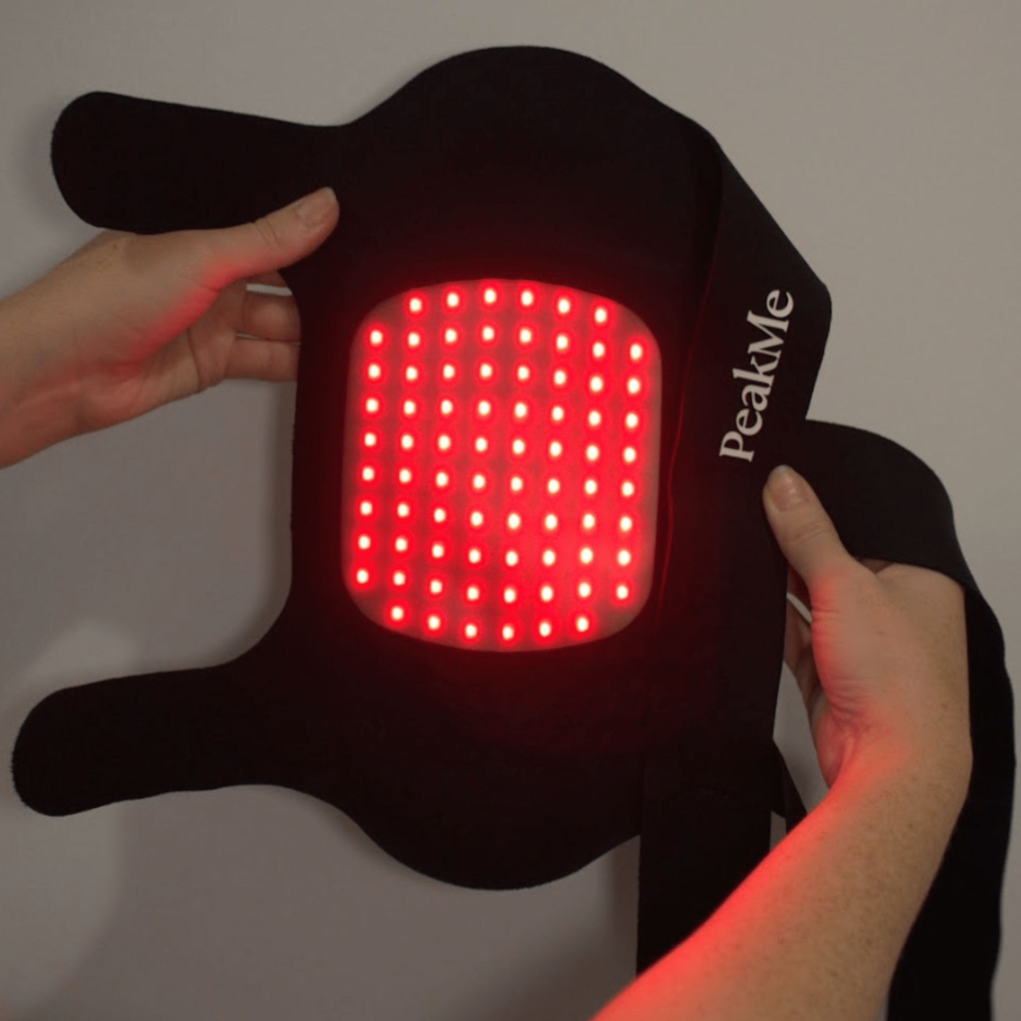 Red Light Knee Brace - Wearable Red Light Therapy Knee Brace. 660nm + 850nm. - *Cordless.* by PeakMe, SKU PK-RLT-KNEE