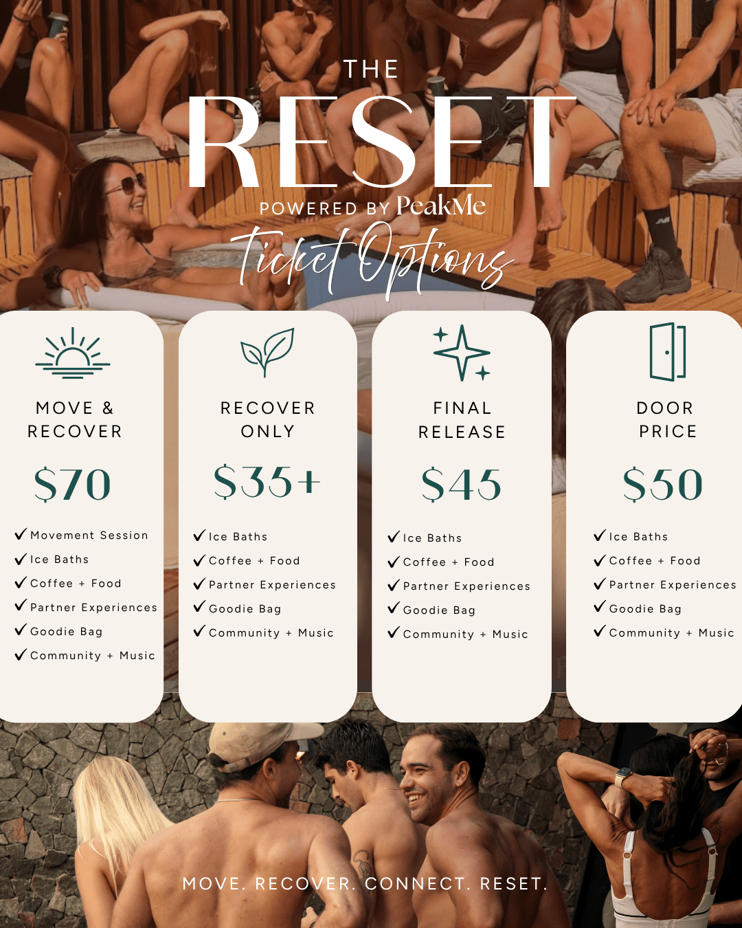 Reset Event / Rooftop 01 - Ice Baths, Coffee & Community by PeakMe, SKU
