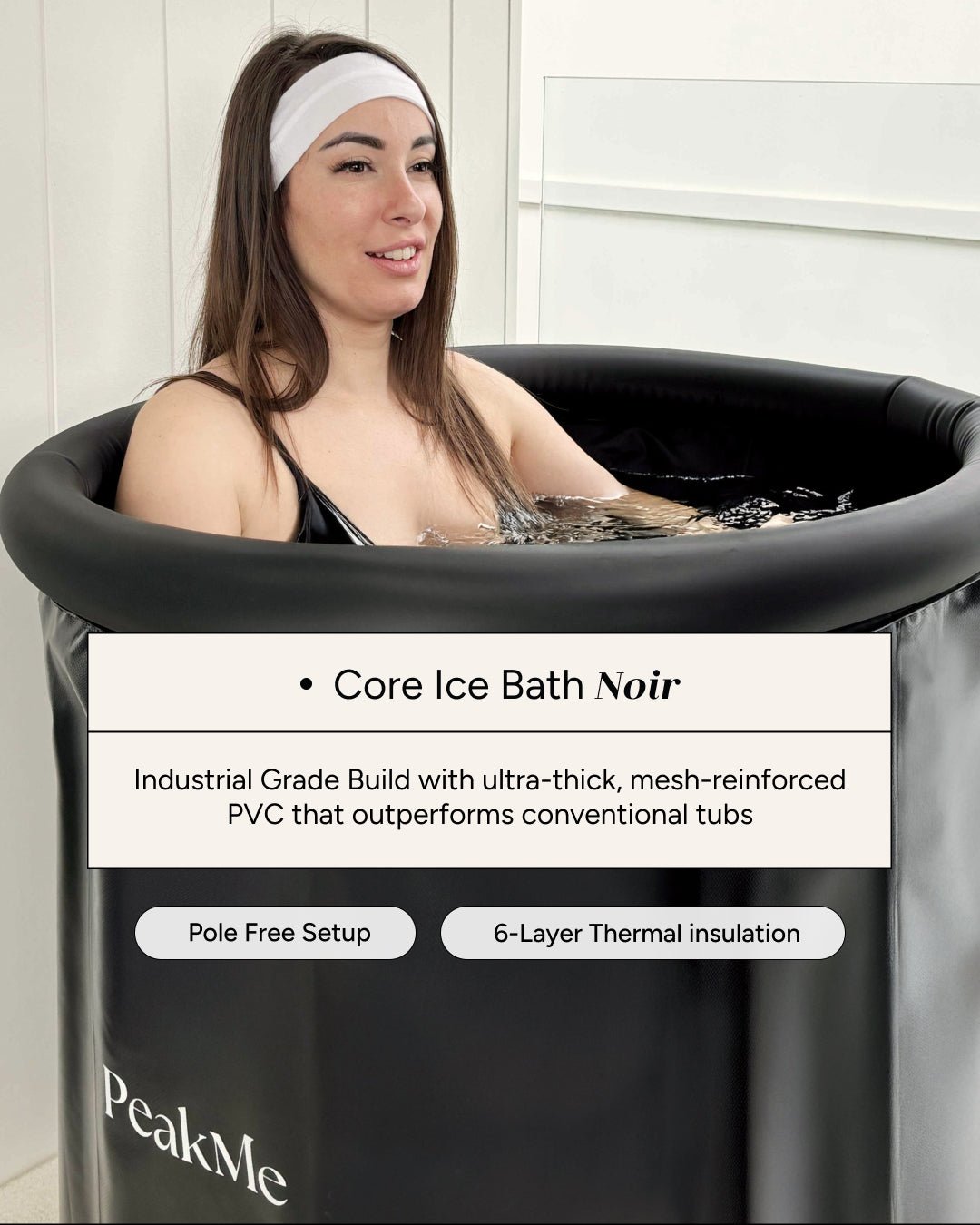Core Ice Bath - Noir by PeakMe, SKU PK-ICE-004