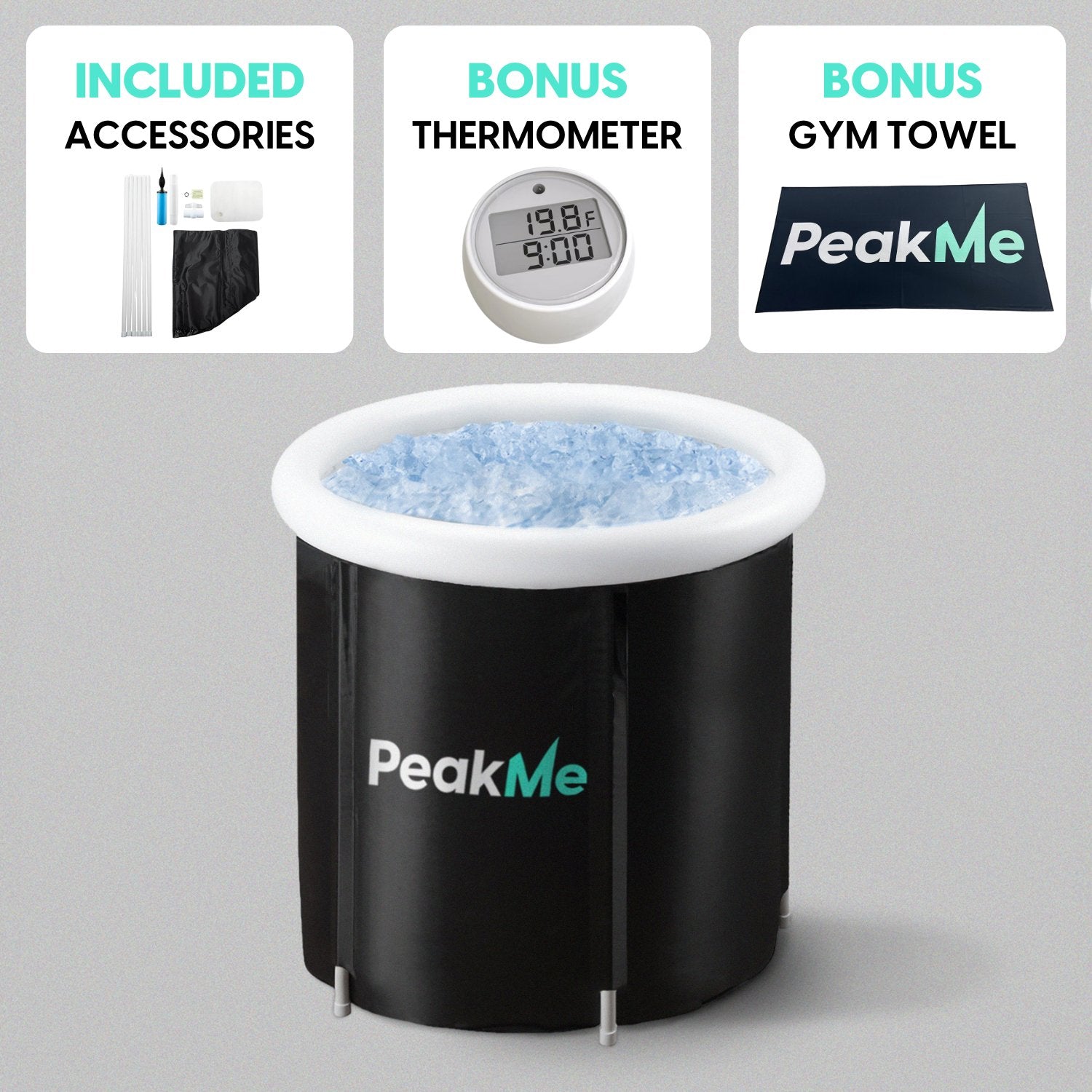 PeakMe Focus Ice Bath Bundle by PeakMe, SKU