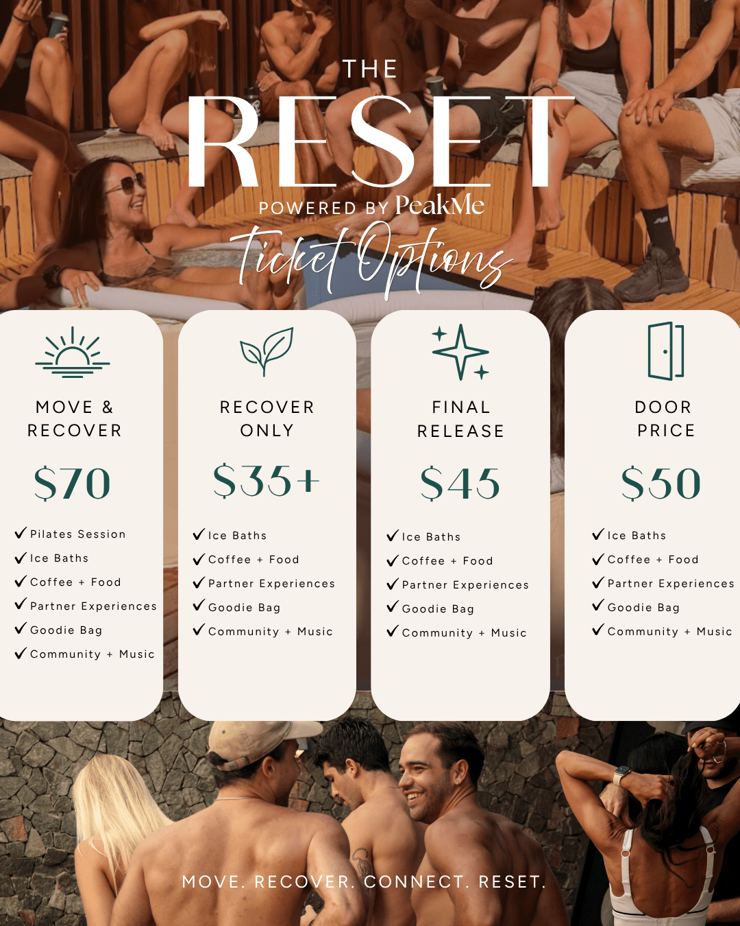 Reset Event / Rooftop 01 - Ice Baths, Coffee & Community by PeakMe, SKU 